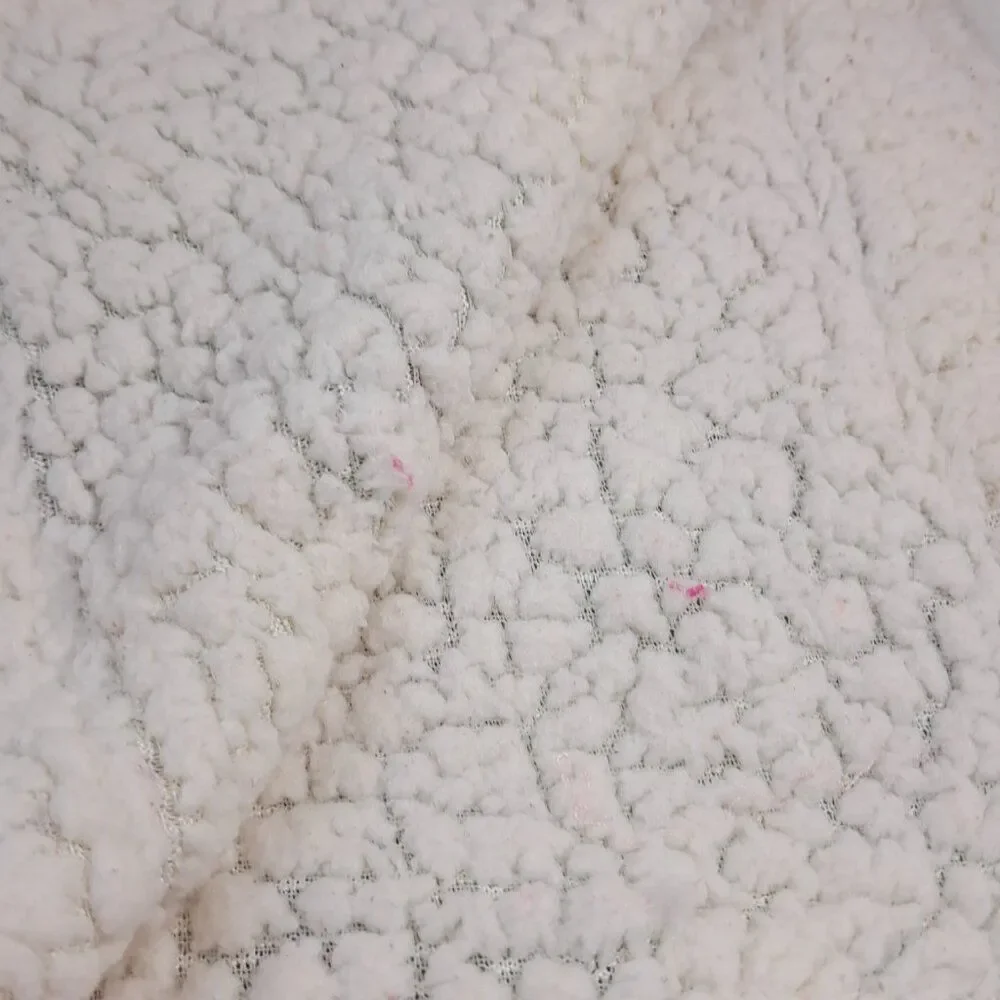 Lila & Jack baby blanket green leaf tropical palm banana leaves sherpa‎ white